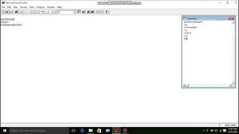 VISUAL FOXPRO PART- 6 (CHARACTER VARIABLE)