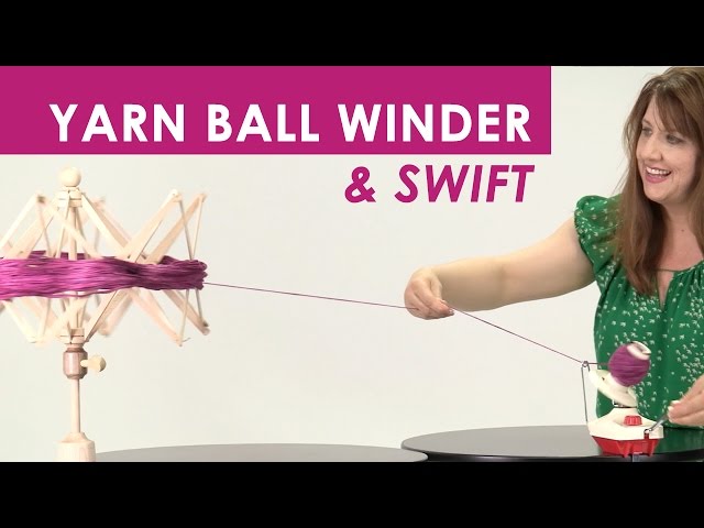 TWO SMART GADGETS FOR KNIT + CROCHET  How to wind a skein into a cake with yarn  winder + swift EASY 