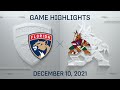 NHL Highlights | Panthers vs. Coyotes - Dec 10, 2021