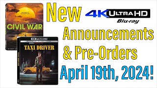 New 4K UHD Blu-ray Announcements & Pre-Orders for April 19th, 2024!