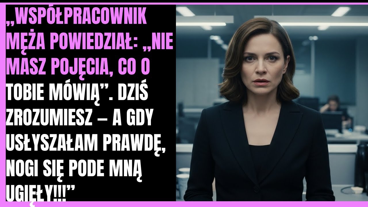To jedno zdanie rzucone niedbale przy ekspresie do kawy wciąż odbija się w mojej głowie jak dzwon. "Nie masz pojęcia, co o tobie mówią." Marek, współpracownik mojego męża, patrzył mi w oczy z...
