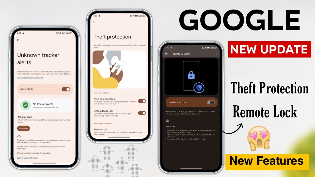 Theft Protection & Remote Lock New Features Available In Android Phone ...