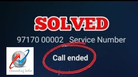 Fix BSNL Call Ended Problem Solved