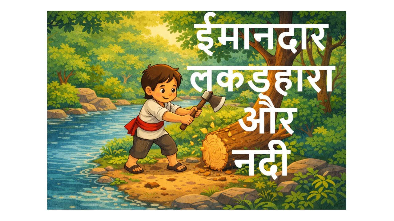 ईमानदार लकड़हारा और नदी | Honest Woodcutter and the River | Children Stories Bedtime Grandma Stories