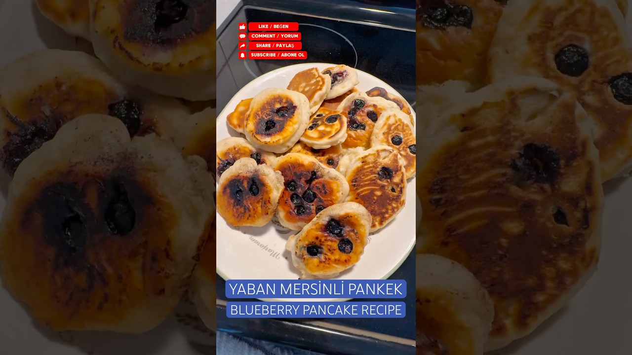 KOLAY VE LEZZETLİ YABAN MERSİNLİ PANKEK TARİFİ 🫐🥞 EASY DELICIOUS BLUEBERRY PANCAKE RECIPE KOLAY VE LEZZETLİ YABAN MERSİNLİ PANKEK TARİFİ 🫐🥞 EASY DELICIOUS BLUEBERRY PANCAKE RECIPE