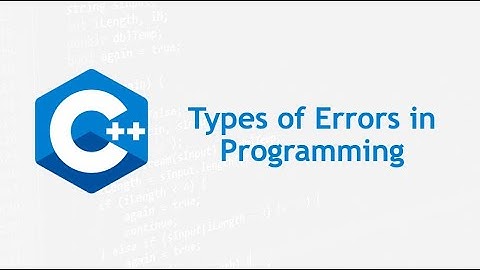 Types of Errors In C++ Programming Hindi/Urdu