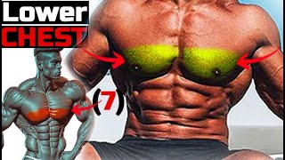 TOP 7 EXERCISES TO TARGET THE LOWER CHEST ( AT HOME WORKOUT )