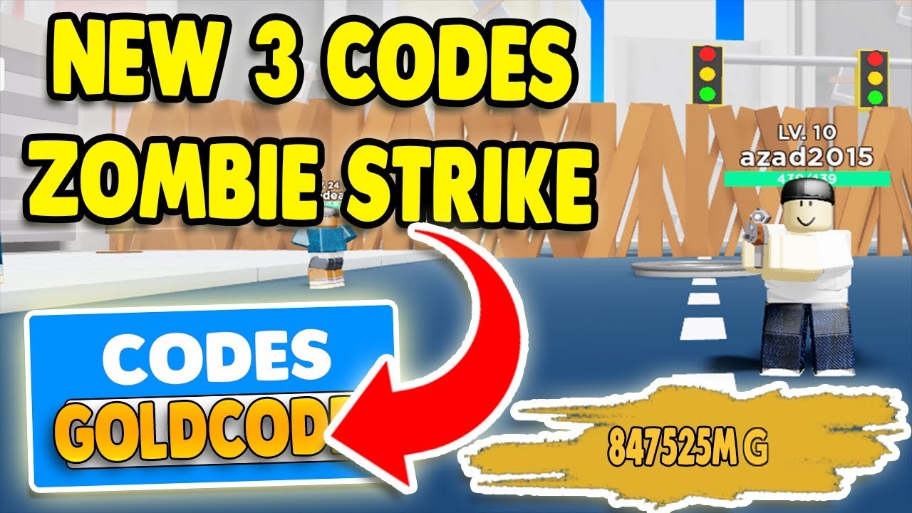 3 Codes For Gold New Secret Codes In Zombie Strike Roblox Youtube
