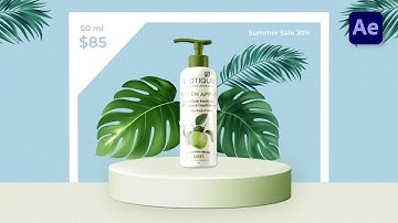 Motion Graphics Product Advertisement | After Effects Tutorial - Hindi