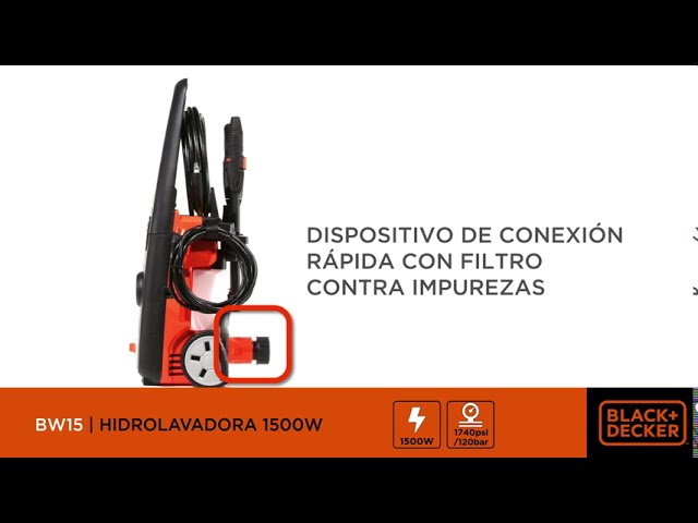 HIDROLAVADORA BLACK+DECKER 1500W - BW15 — El Honguito Hogar