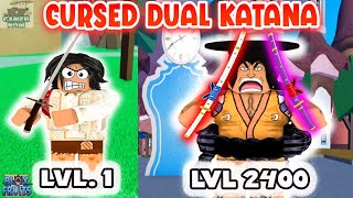 Noob to Max Lvl Using Cursed Dual Katana - BLoxfruits