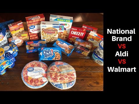 National Brand vs Aldi vs Walmart