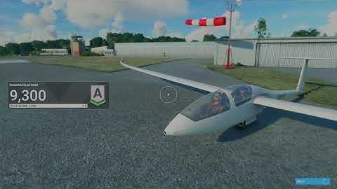 Microsoft Flight Simulator - Glider Training, slipping approach and landing (Lesson 5 of 7)