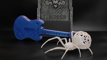 3D Hangouts –  10 Years, Synth Guitar, PropMaker Tombstone and Spider Lamp