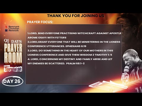 91 DAYS VIGIL|| SUPERNATURAL SHIFT || DAY 26|| REV. ANTHONY AUDU || 10TH SEPTEMBER 2024