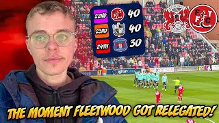 THE MOMENT FLEETWOOD TOWN GOT RELEGATED TO LEAGUE TWO | LEYTON ORIENT VS FLEETWOOD VLOG | 0-1 |