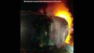 Police Officers Rescue Fleeing Suspect From Burning Car In Dramatic Footage