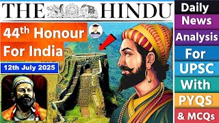 12 July 2025 | The Hindu Newspaper Analysis | 12th July Current Affairs Today | Editorial Analysis