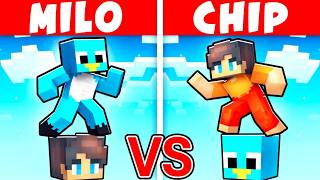 MILO One Block vs CHIP One Block in Minecraft!