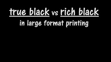 Rich Black Settings in Photoshop for Large Format Printing