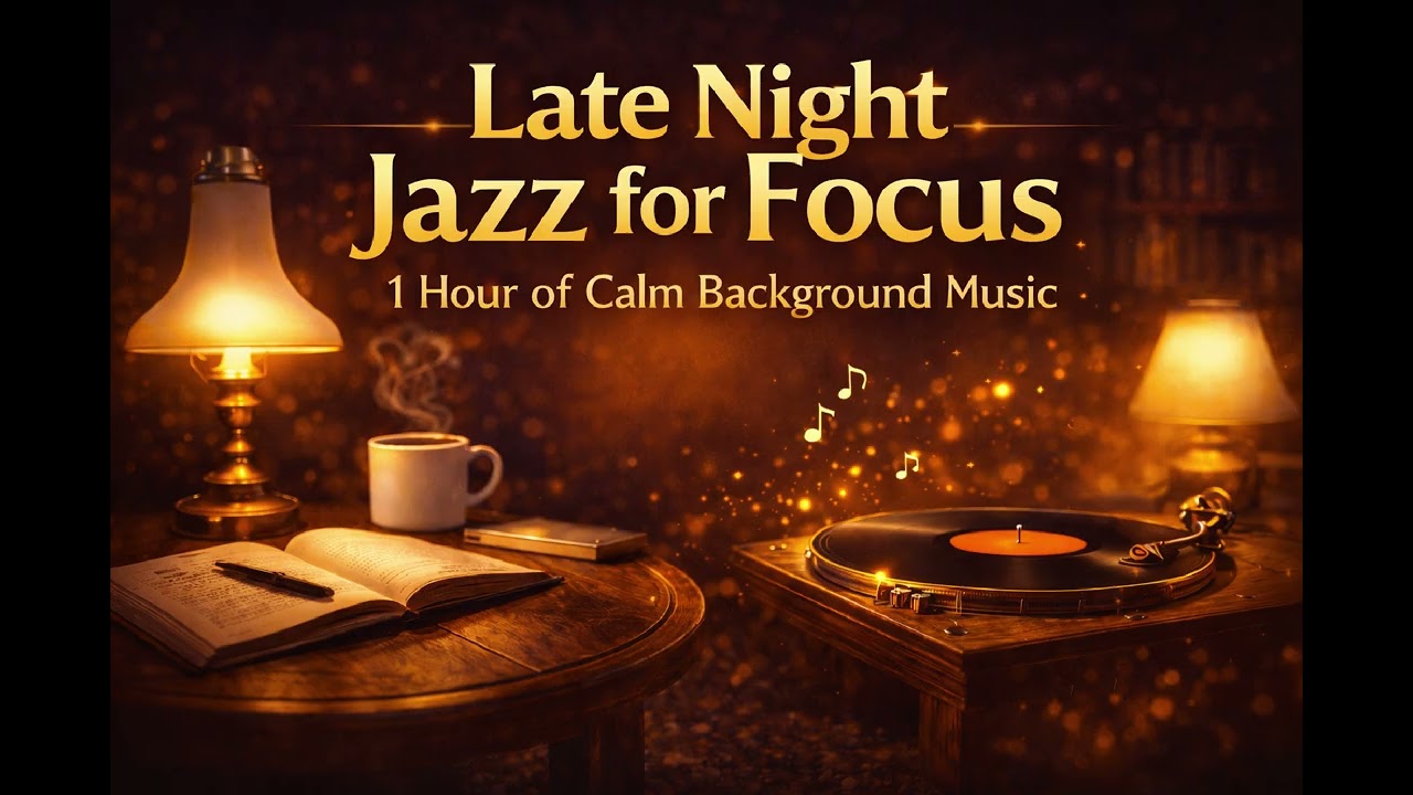 Late Night Jazz for Focus | 1 Hour of Calm Background Music