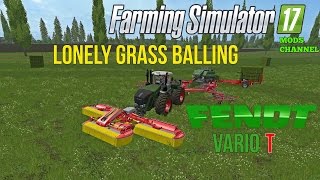 Farming Simulator 2017 Mods  MAKE GRASS BALES  USING JUST ONE TRACTOR screenshot 5