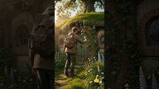 Secret Tiny Hobbit House Hidden Under a Hill! 🌿🏡 #shorts