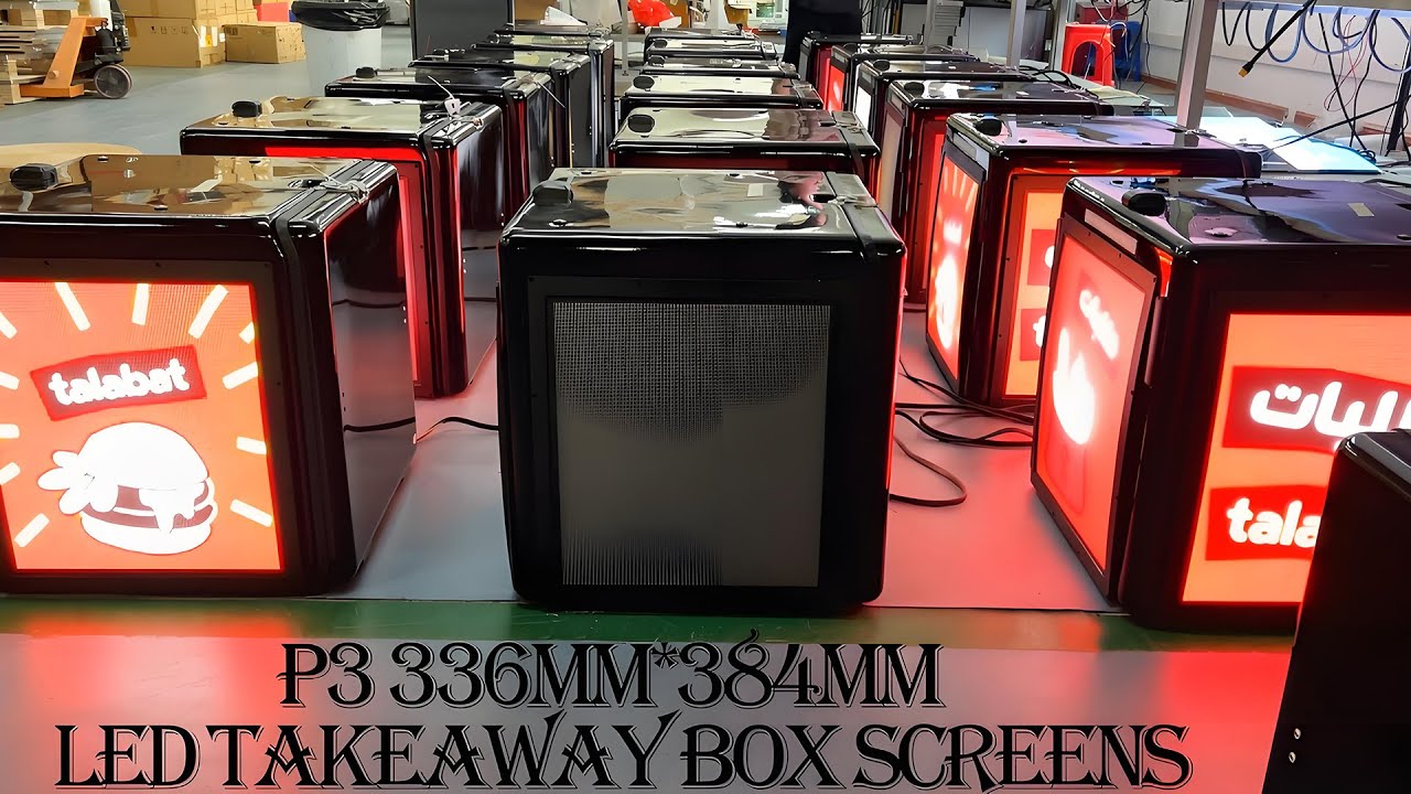 China Restaurant Food Delivery Box, Takeaway Boxes, Takeout Container Mobile Advertising LED Display