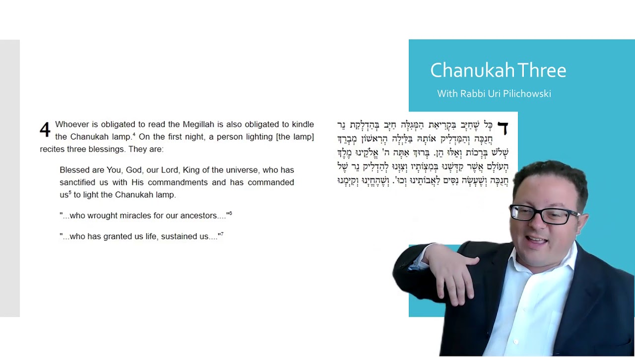 Chanukah Video Three The Brachot of Lighting Chanukah Lights YouTube