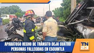 Aparatoso Hecho De Tránsito Deja Cuatro Personas Fallecidas En Escuintla