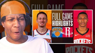 Lvgit Reacts To KNICKS at ROCKETS | FULL GAME HIGHLIGHTS | February 12, 2024