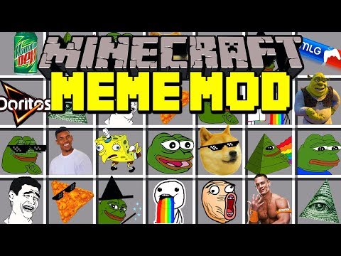 minecraft-memes-mod!-|-spongebob,-pepe-boy,-shrek,-mlg,-doge,-&-more!-|-modded-mini-game