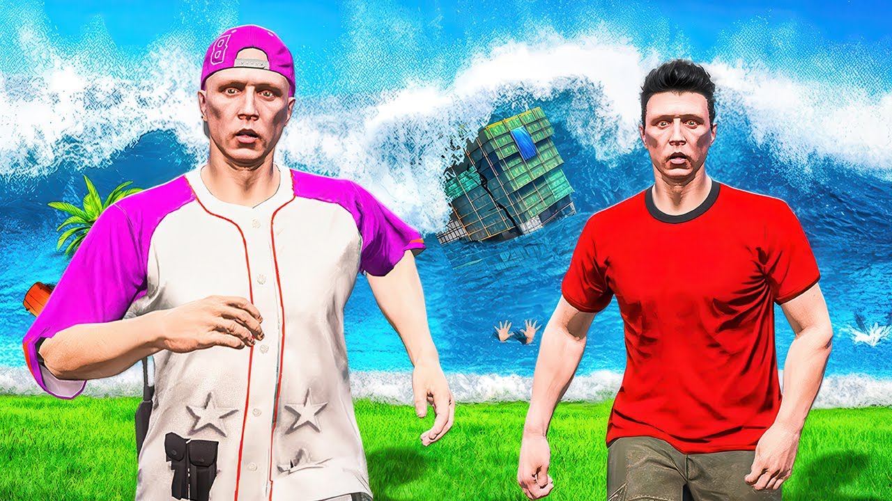 Supravietuim Celui MAI MARE TSUNAMI  din GTA 5!