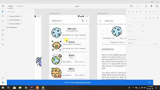 space app Android Studio and Adobe xd (part 3)