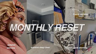 MONTHLY RESET ROUTINE : plan with me, clean with me, journaling, getting my life together, etc.