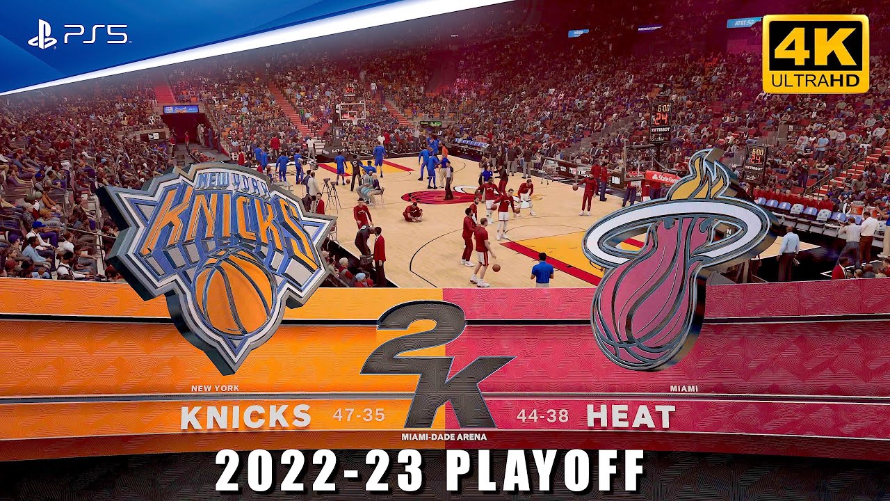 NBA 2K23 [PS5 4K] 2023 Playoff Knicks vs Heat Julius Randle vs Jimmy Butler Next Gen