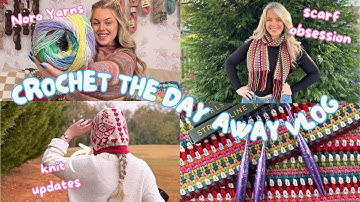 Crochet the day away with me VLOG - making scarves , Noro Yarns & knit updates *facetime vibes*