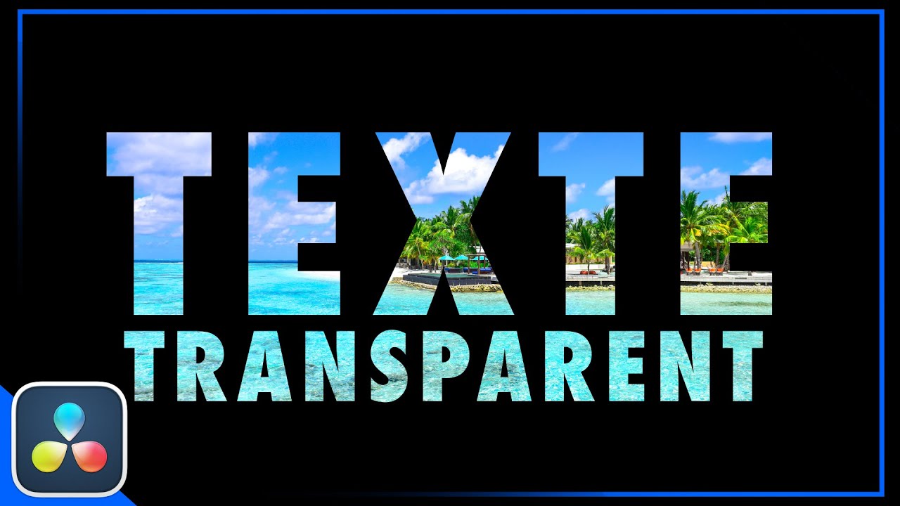 Comment créer un texte TRANSPARENT (vidéo dans un texte) sur Davinci Resolve ? Tutoriel