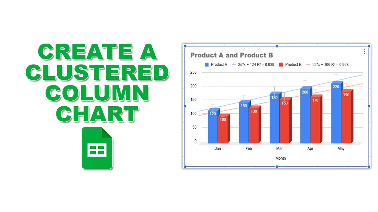 How to create a clustered column chart in Google Sheets - YouTube