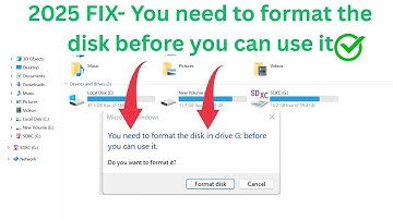 ✅ 2025 FIX -  You need to format the disk before you can use it