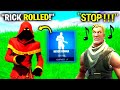 I Trolled Him With NEW "Rick Roll" Emote.. (Fortnite)