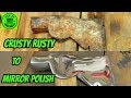 Old rusty Hatchet hammer mirror polish BEYOND restoration