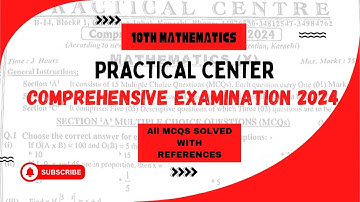Class 10 Mathematics Practical Centre 2024 Comprehensive exam solved MCQS with explanation