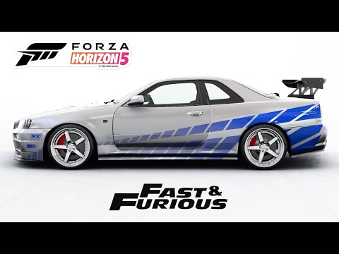 Fast and Furious Nissan Skyline GTR R34 Livery Speedpaint - Forza Horizon 5  
