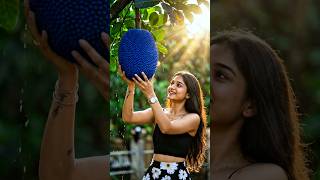 Giant Blue Fruit Cutting 😱🔥 | Satisfying Slow Motion 8K #trending