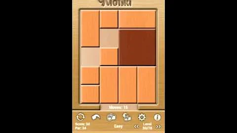 Klotski Easy Level 50 of 78 Par solution