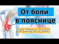 ГИМНАСТИКА ОТ БОЛИ В ПОЯСНИЦЕ в домашних . 20 минут в день.