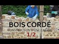 Construction dune cabane en bois cord cordwood 12