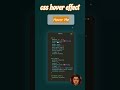 CSS hover effects | Buttons CSS styles #csseffects