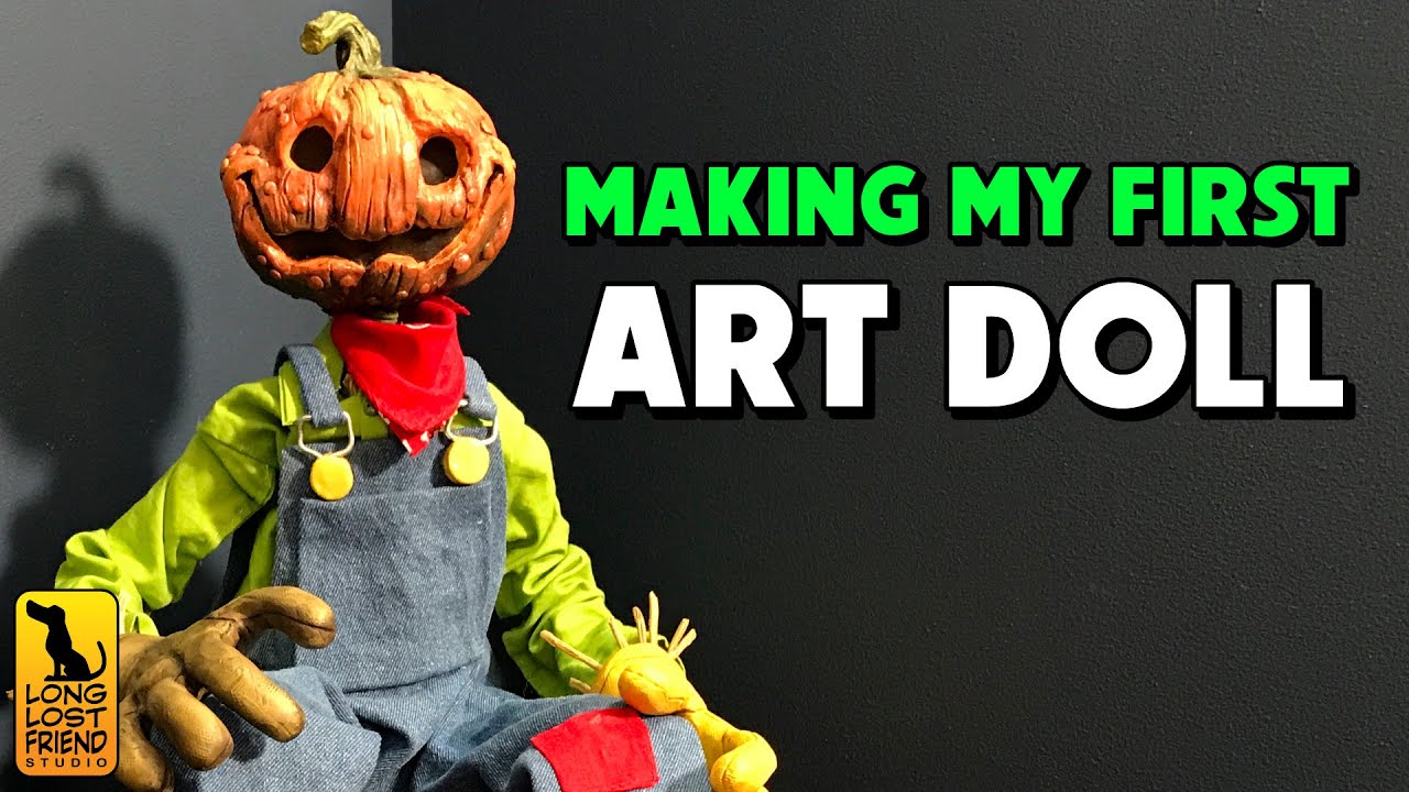 Making My First Art Doll | My Pumpkinhead Scarecrow